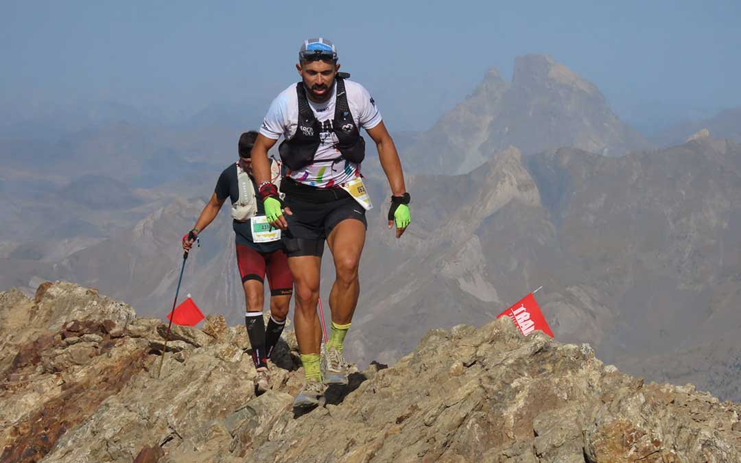 Samuel García durante el Trail de la Valle de Tena este pasado fin de semana / Cedida