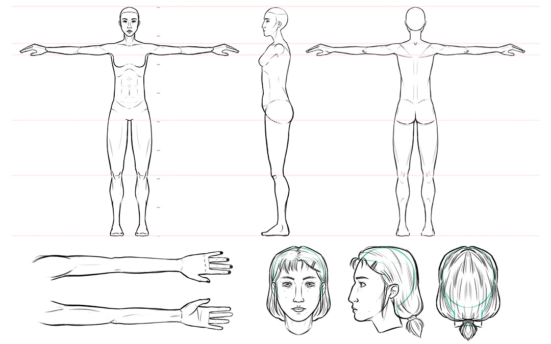 Diseños, creaciones y bocetos de Ana Félez Pascual de 2D a 3D. El proceso completo del diseño al personaje definitivo se puede ver en su perfil en ArtStation.com (gluglu_ana). / Archivo personal