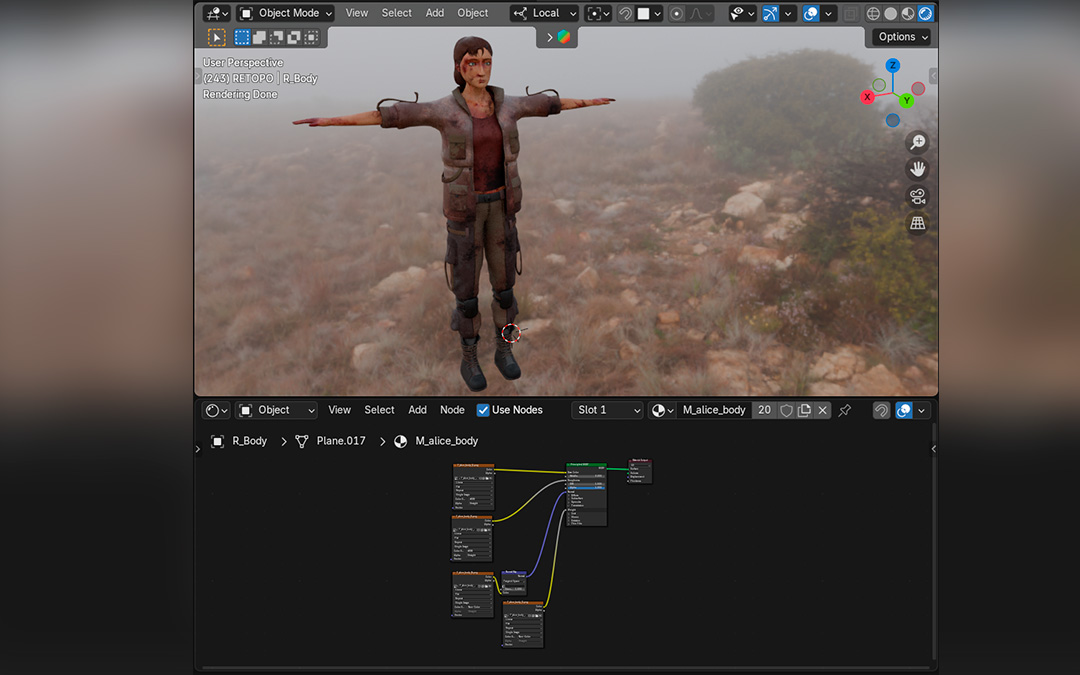 Diseños, creaciones y bocetos de Ana Félez Pascual de 2D a 3D. El proceso completo del diseño al personaje definitivo se puede ver en su perfil en ArtStation.com (gluglu_ana). / Archivo personal