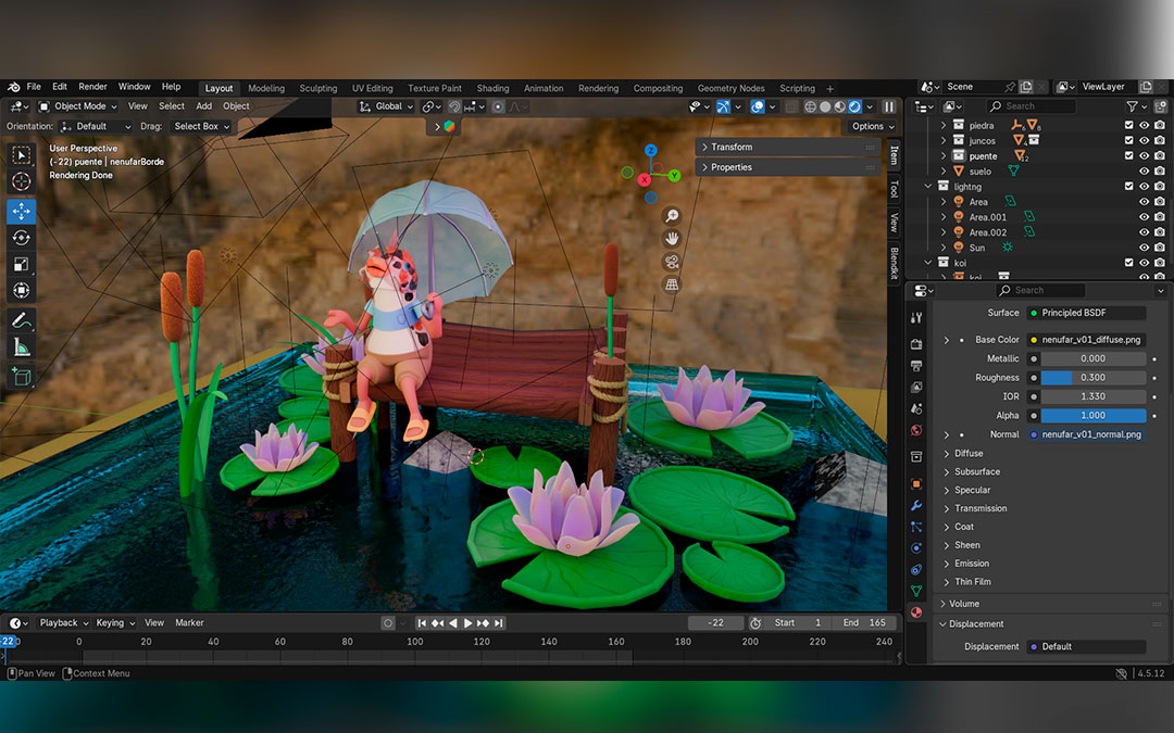 Diseños, creaciones y bocetos de Ana Félez Pascual de 2D a 3D. El proceso completo del diseño al movimiento se puede ver en su perfil en ArtStation.com (gluglu_ana). / Archivo personal