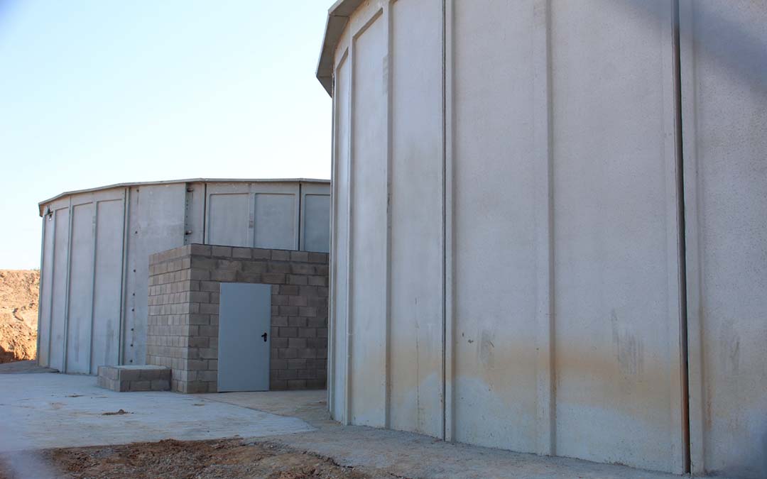 Nuevos depósitos de agua de Híjar./Cedida