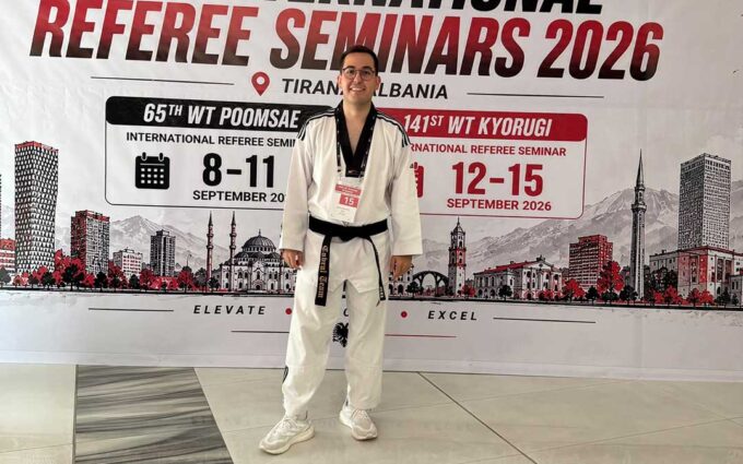 David Peralta se convierte en el primer árbitro aragonés con doble titulación internacional de taekwondo