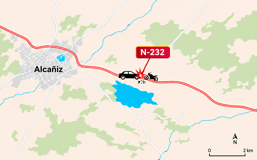 Lugar donde se ha producido el accidente mortal esta tarde. / L.C