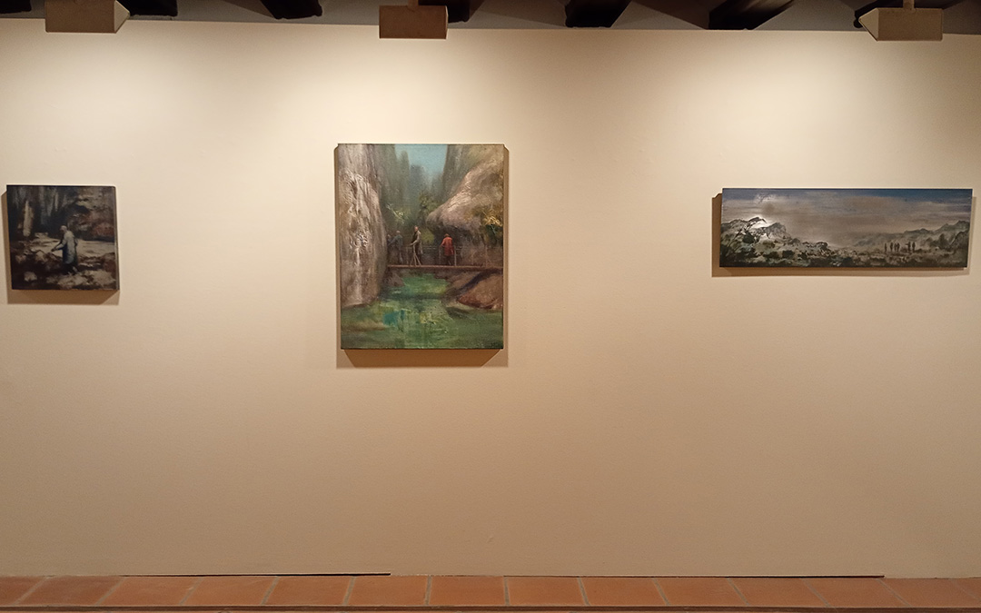 Inauguración de la exposición de Ignacio Fortún, 'Hombres de azul oscuro', en el Museo Juan Cabré. / DGA