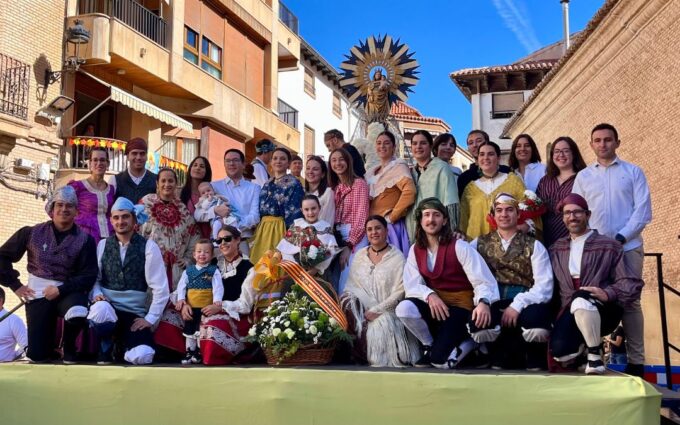 Calanda vive a lo grande el regreso de su Ofrenda de Flores a la Virgen a la plaza de España: «La patrona se merece todo»