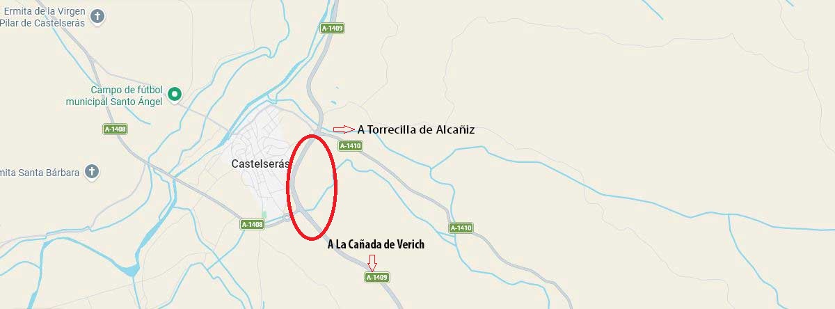 El accidente se ha producido en el término de Castelserás. / LC