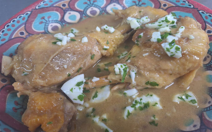 Jamoncitos de pollo en pepitoria