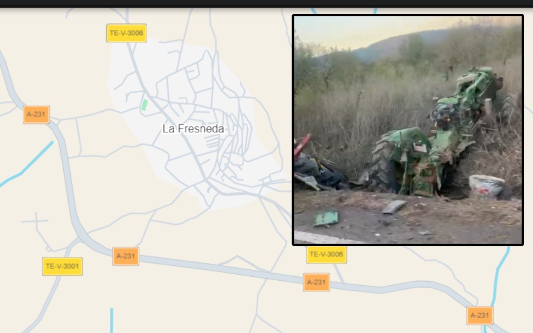 Accidente impactante en La Fresneda