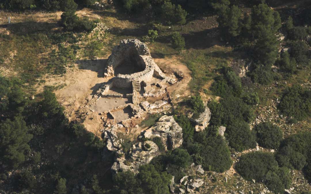 Vista aérea del yacimiento de Torre Cremada de Valdeltormo./ PATRIMONIO CULTURAL DE ARAGÓN